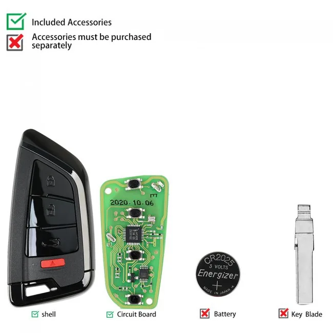 Xhorse XSKF21EN Knife Flip Smart Remote Key (4-Button) - Image 4