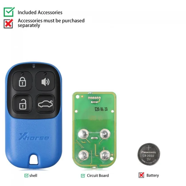 Xhorse XKXH21EN Wire Remote Key (4-Button) - Image 3