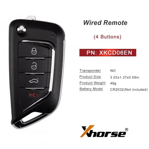 Xhorse XKCD06EN Flip Wire Remote Key (4-Button) - Image 6