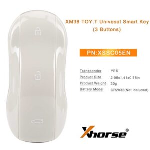 XHORSE XSSC25EN XM38 TOY.T Univesal Smart Key Supercar Style Marble Grey Color