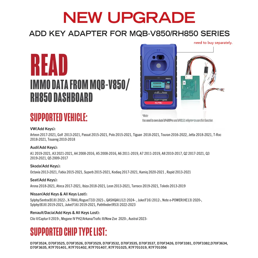 Autel APB131 Adapter Used With Autel XP400 PRO