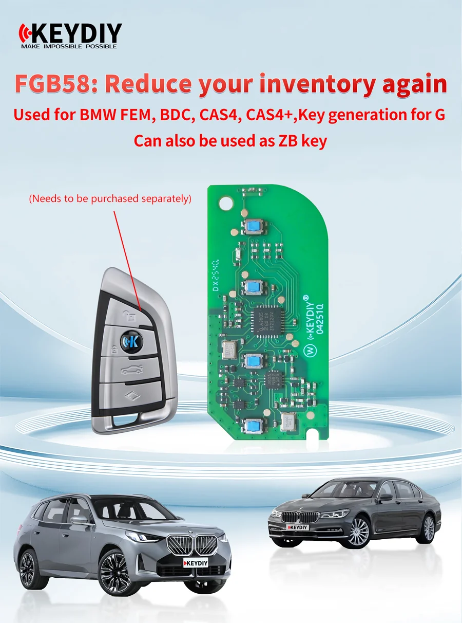 KEYDIY KD FGB58 PCB Board for BMW FEM, BDC, CAS4, CAS4+ for ZB Keys