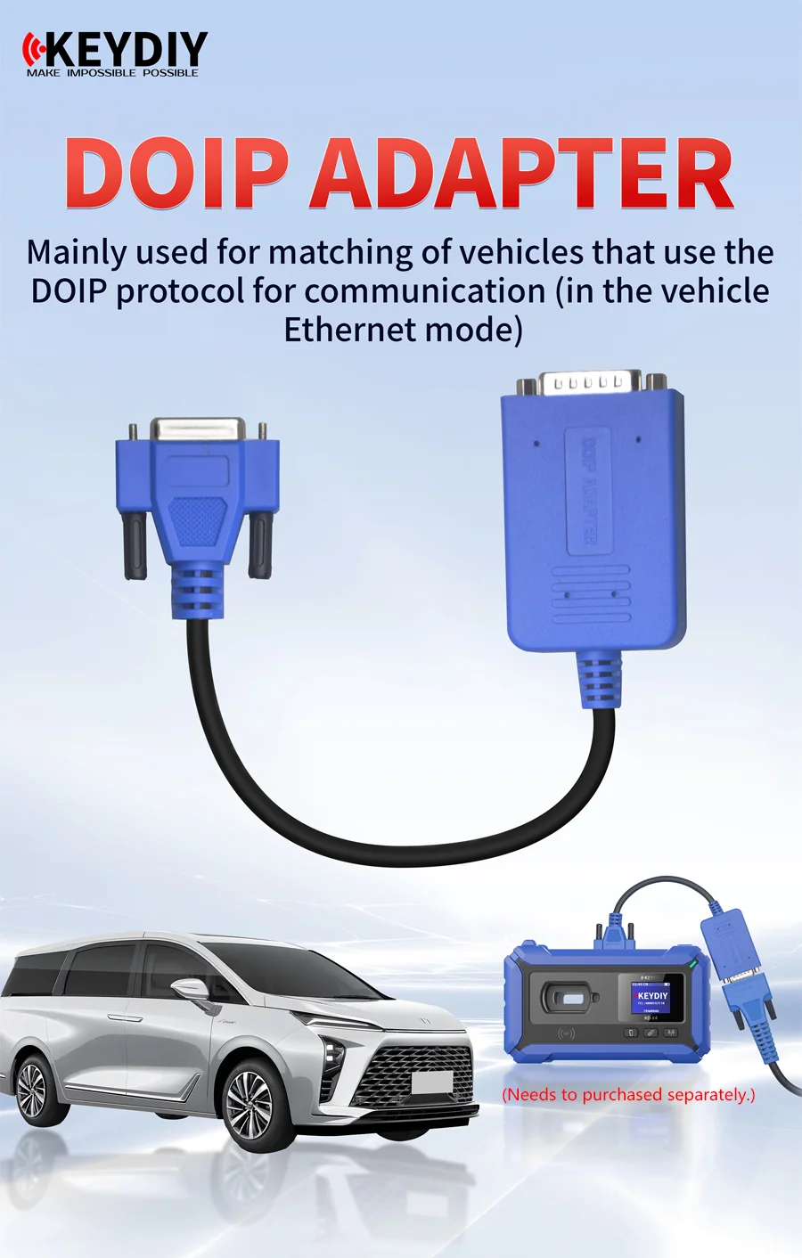 KEYDIY DOIP Adapter Used with  KD-X4 for Vehicles Supporting DOIP Protocol
