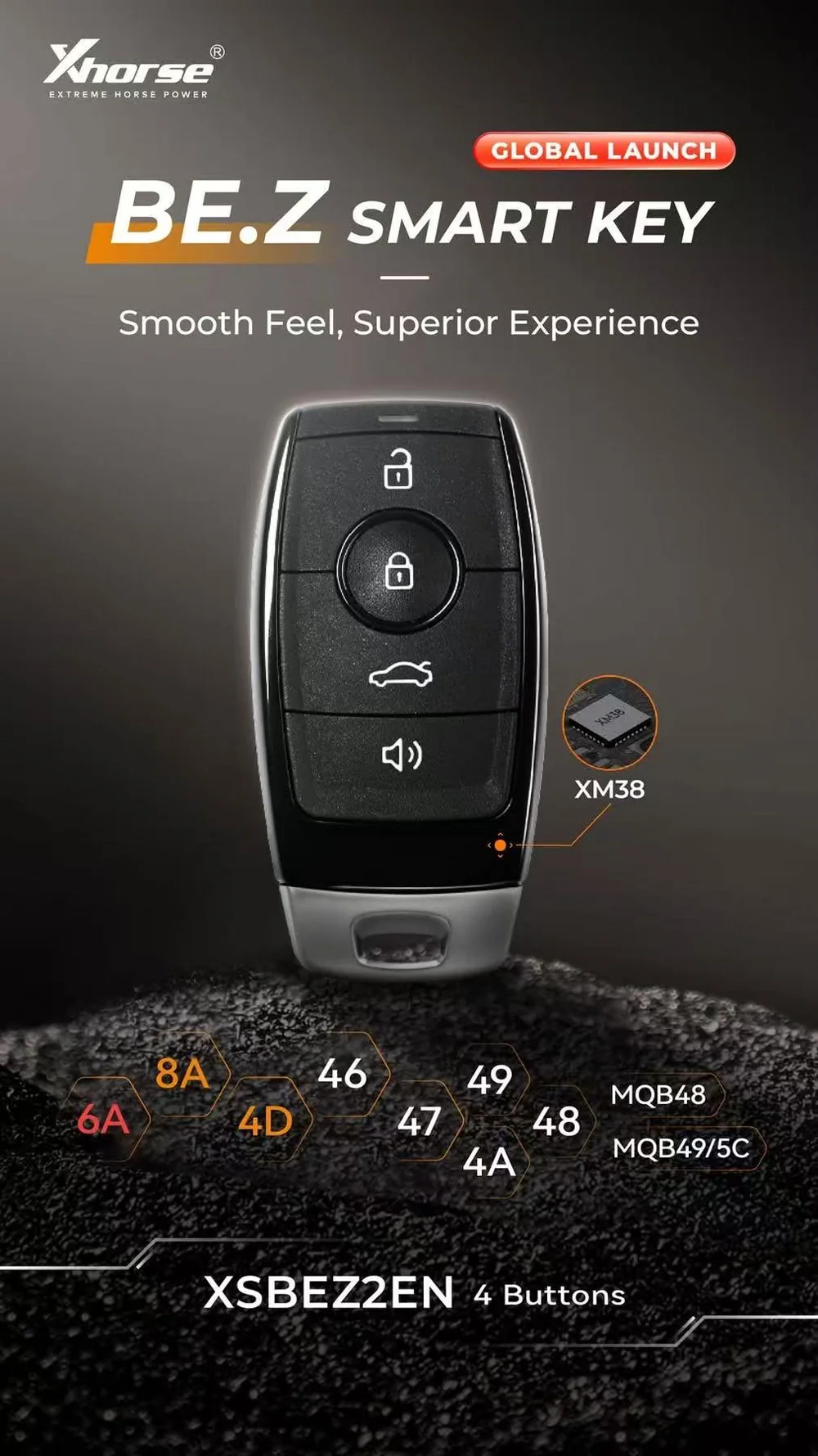 XHORSE XSBEZ2EN 4 Buttons Smart Remote