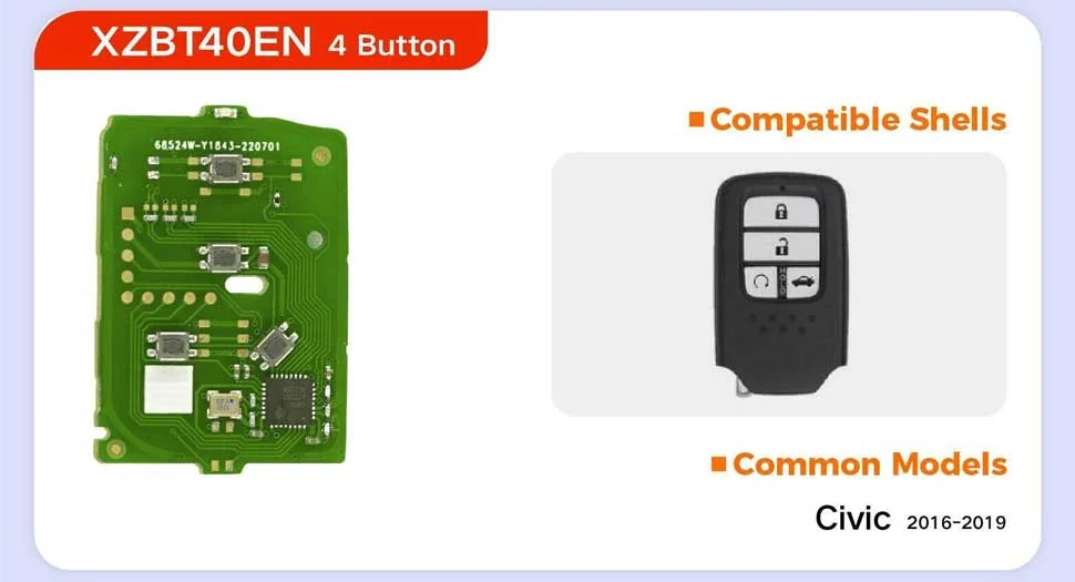 XHORSE XZBT40EN 4 Button